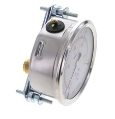 Manomètre à glycérine G1/2 raccord arrière -1 à 15 bar 100mm WIKA
