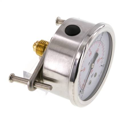 Manomètre à glycérine G1/4 raccord arrière -1 à 15 bar 63mm