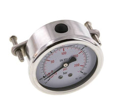 Manomètre à glycérine G1/4 raccord arrière -1 à 15 bar 63mm