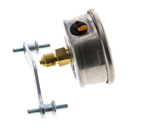 Manomètre à glycérine G1/4 raccord arrière -1 à 15 bar 63mm WIKA