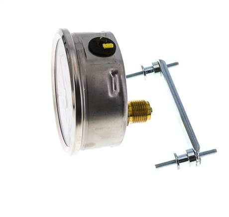 Manomètre à glycérine G1/2 raccord arrière -1 à 3 bar 100mm WIKA