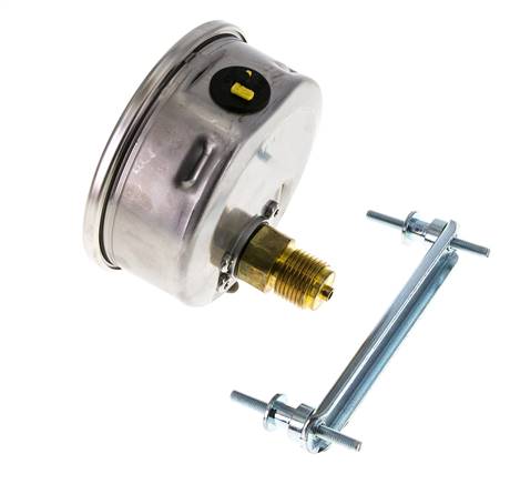 Manomètre à glycérine G1/2 raccord arrière -1 à 3 bar 100mm WIKA