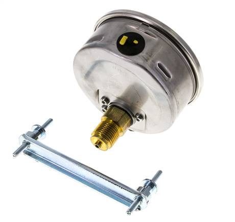 Manomètre à glycérine G1/2 raccord arrière -1 à 3 bar 100mm WIKA
