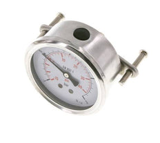 Manomètre à glycérine G1/4 raccord arrière -1 à 3 bar 63mm
