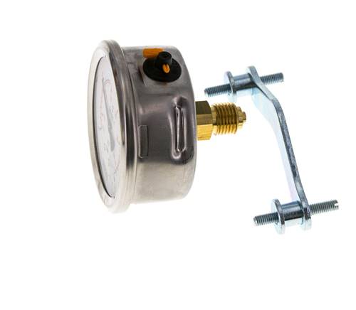Manomètre à glycérine G1/4 raccord arrière -1 à 3 bar 63mm WIKA