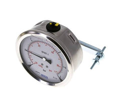Manomètre à glycérine G1/2 raccord arrière -1 à 5 bar 100mm WIKA