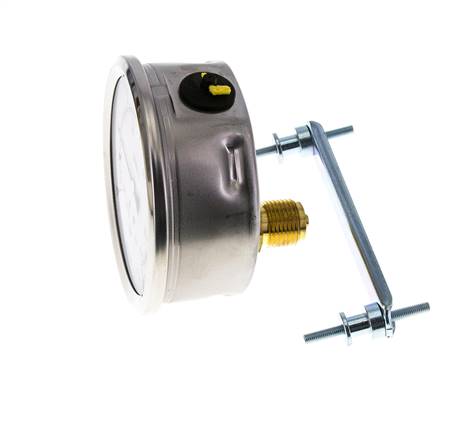 Manomètre à glycérine G1/2 raccord arrière -1 à 5 bar 100mm WIKA