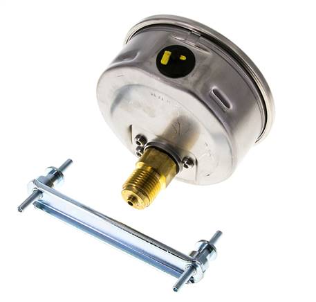 Manomètre à glycérine G1/2 raccord arrière -1 à 5 bar 100mm WIKA