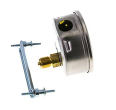 Manomètre à glycérine G1/2 raccord arrière -1 à 5 bar 100mm WIKA