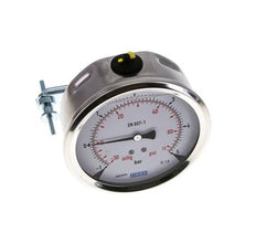 Manomètre à glycérine G1/2 raccord arrière -1 à 5 bar 100mm WIKA