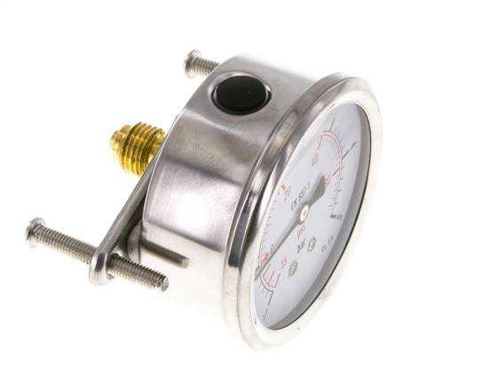 Manomètre à glycérine G1/4 raccord arrière -1 à 5 bar 63mm