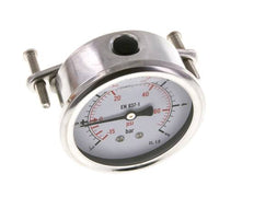 Manomètre à glycérine G1/4 raccord arrière -1 à 5 bar 63mm