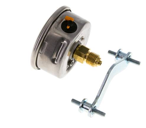 Manomètre à glycérine G1/4 raccord arrière -1 à 5 bar 63mm WIKA