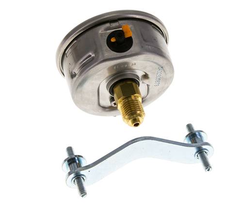 Manomètre à glycérine G1/4 raccord arrière -1 à 5 bar 63mm WIKA