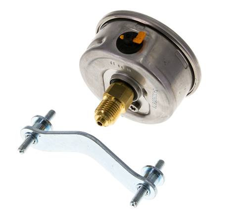 Manomètre à glycérine G1/4 raccord arrière -1 à 5 bar 63mm WIKA