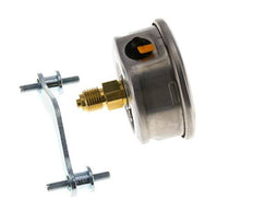 Manomètre à glycérine G1/4 raccord arrière -1 à 5 bar 63mm WIKA