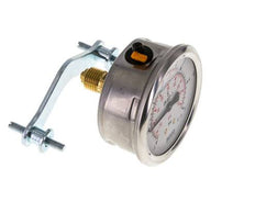 Manomètre à glycérine G1/4 raccord arrière -1 à 5 bar 63mm WIKA
