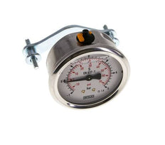 Manomètre à glycérine G1/4 raccord arrière -1 à 5 bar 63mm WIKA