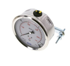 Manomètre à glycérine G1/2 raccord arrière 0 à 160 bar 100mm WIKA