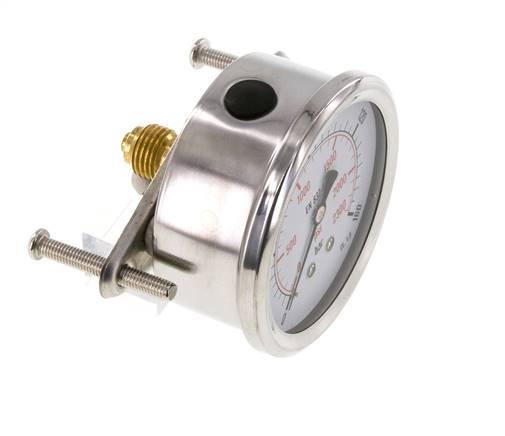 Manomètre à glycérine G1/4 raccord arrière 0 à 160 bar 63mm