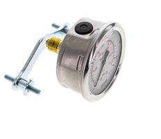 Manomètre à glycérine G1/4 raccord arrière 0 à 160 bar 63mm WIKA
