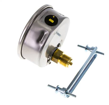 Manomètre à glycérine G1/2 raccord arrière 0 à 16 bar 100mm WIKA