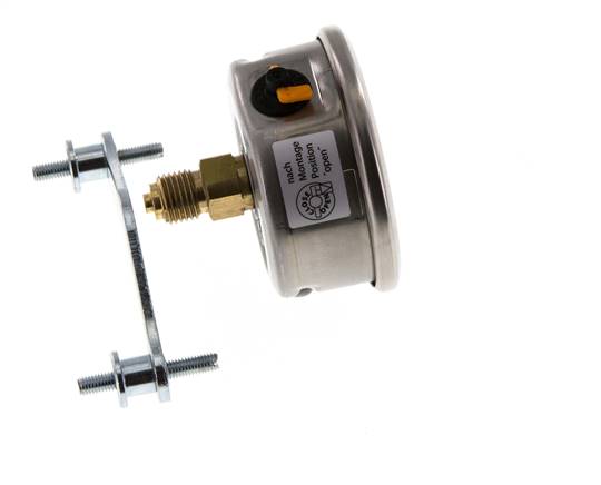 Manomètre à glycérine G1/4 raccord arrière -1 à 0 bar 63mm WIKA