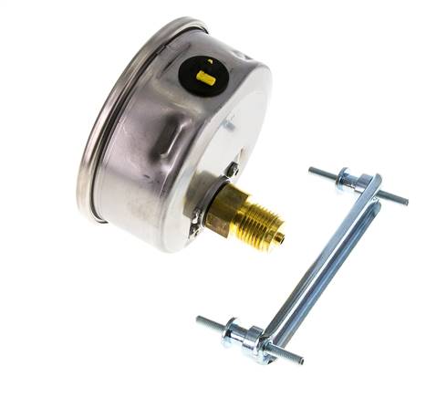 Manomètre à glycérine G1/2 raccord arrière -1 à 9 bar 100mm WIKA