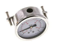 Manomètre à glycérine G1/4 raccord arrière -1 à 9 bar 63mm