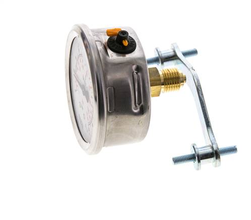 Manomètre à glycérine G1/4 raccord arrière -1 à 9 bar 63mm WIKA