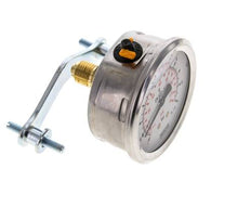 Manomètre à glycérine G1/4 raccord arrière -1 à 9 bar 63mm WIKA