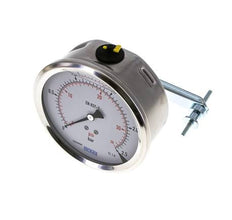 Manomètre à glycérine G1/2 raccord arrière 0 à 2,5 bar 100mm WIKA
