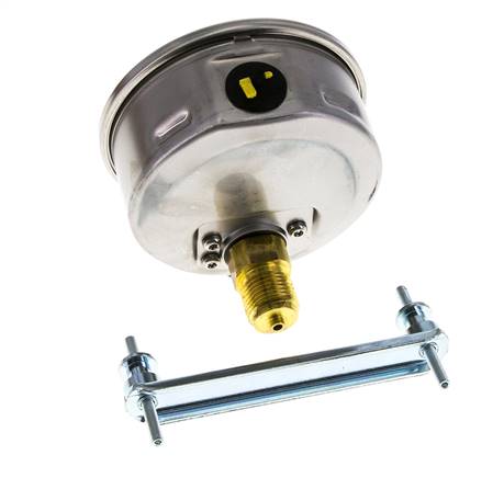 Manomètre à glycérine G1/2 raccord arrière 0 à 2,5 bar 100mm WIKA