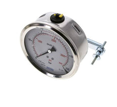 Manomètre à glycérine G1/2 raccord arrière 0 à 250 bar 100mm WIKA