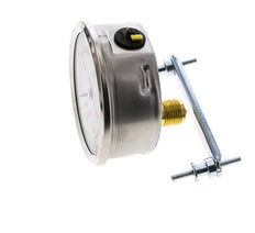 Manomètre à glycérine G1/2 raccord arrière 0 à 250 bar 100mm WIKA