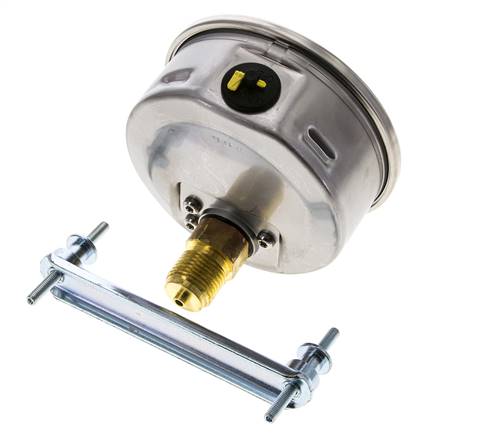 Manomètre à glycérine G1/2 raccord arrière 0 à 250 bar 100mm WIKA