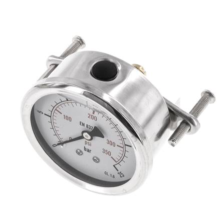 Manomètre à glycérine G1/4 raccord arrière 0 à 25 bar 63mm