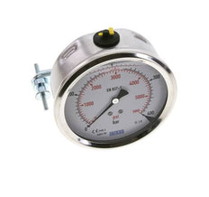 Manomètre à glycérine G1/2 raccord arrière 0 à 400 bar 100mm WIKA