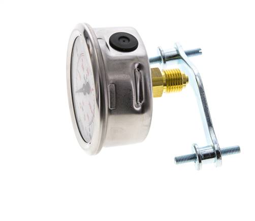 Manomètre à glycérine G1/4 raccord arrière 0 à 400 bar 63mm WIKA