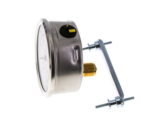 Manomètre à glycérine G1/2 raccord arrière 0 à 40 bar 100mm WIKA