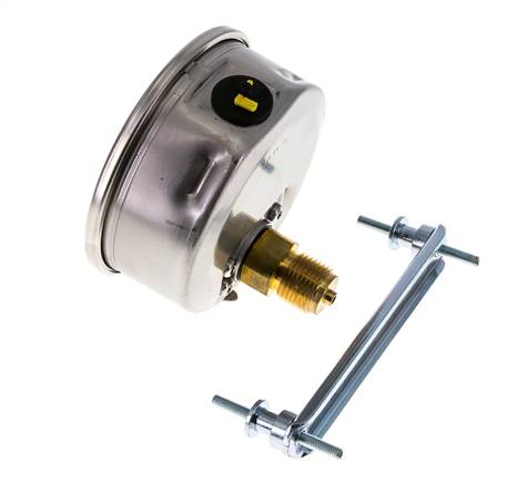 Manomètre à glycérine G1/2 raccord arrière 0 à 40 bar 100mm WIKA