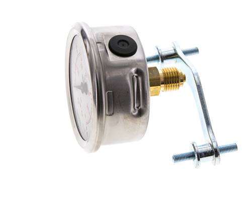 Manomètre à glycérine G1/4 raccord arrière 0 à 40 bar 63mm WIKA