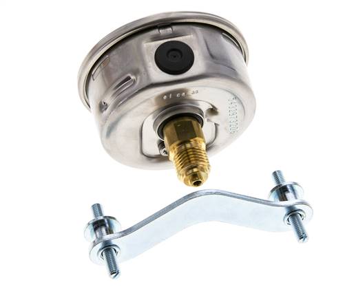 Manomètre à glycérine G1/4 raccord arrière 0 à 40 bar 63mm WIKA