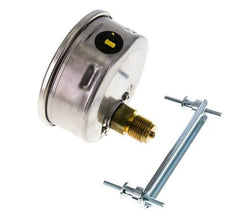 Manomètre à glycérine G1/2 raccord arrière 0 à 4 bar 100mm WIKA