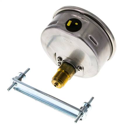 Manomètre à glycérine G1/2 raccord arrière 0 à 4 bar 100mm WIKA