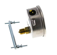 Manomètre à glycérine G1/2 raccord arrière 0 à 4 bar 100mm WIKA