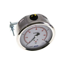 Manomètre à glycérine G1/2 raccord arrière 0 à 4 bar 100mm WIKA