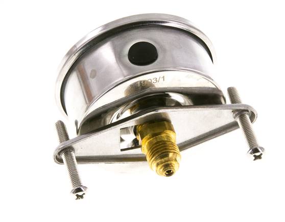Manomètre à glycérine G1/4 raccord arrière 0 à 4 bar 63mm