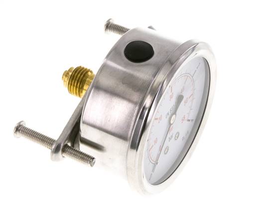 Manomètre à glycérine G1/4 raccord arrière 0 à 4 bar 63mm