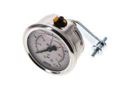 Manomètre à glycérine 1/2 NPT raccord arrière 0 à 4 bar 63mm WIKA